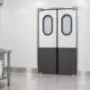 Жесткая маятниковая распашная дверь двустворчатая из сэндвич панелей 220*120